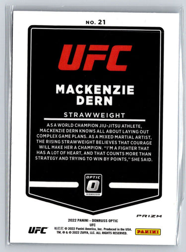 2022 Donruss Optic UFC #21 Mackenzie Dern Blue Velocity F34
