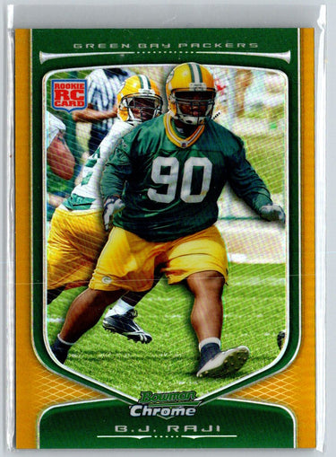 2009 Bowman Chrome #145 B.J. Raji Gold Refractors #/50 F35