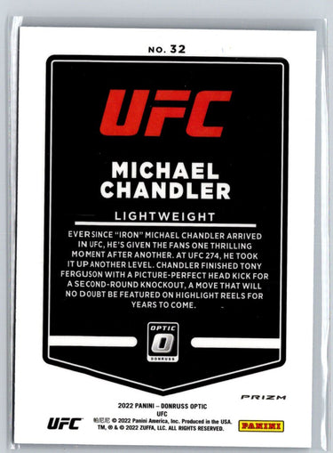 2022 Donruss Optic UFC #32 Michael Chandler Blue Velocity F35