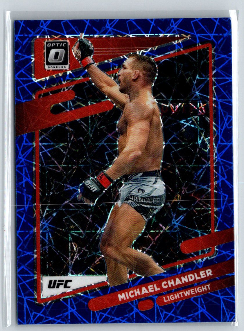 2022 Donruss Optic UFC #32 Michael Chandler Blue Velocity F35