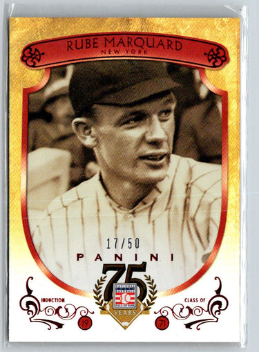 2014 Panini HOF 75th Anniversary - Blue Frame Red #39 Rube Marquard #/50 F35