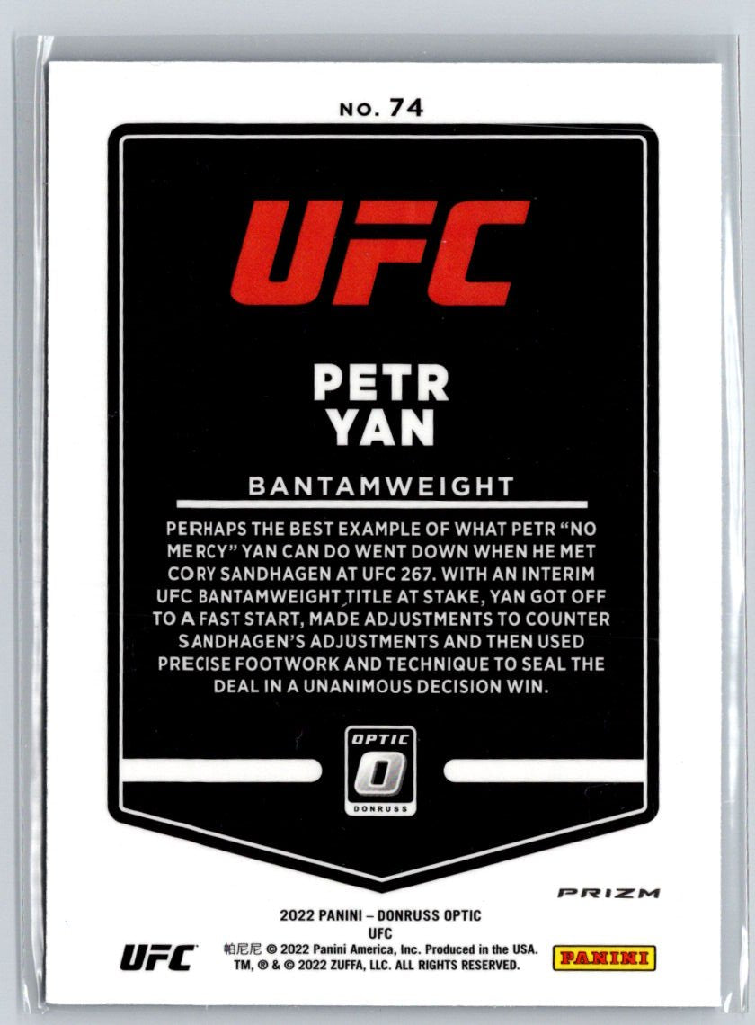 2022 Donruss Optic UFC #74 Petr Yan Blue Velocity F35