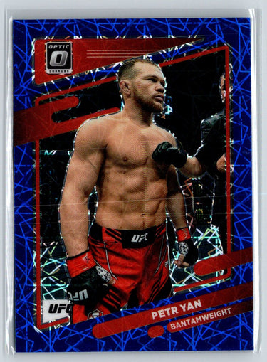2022 Donruss Optic UFC #74 Petr Yan Blue Velocity F35