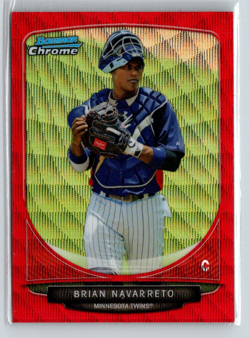 2013 Bowman Chrome Brian Navarreto Draft Red Wave Refractors /25 F36