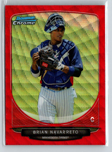 2013 Bowman Chrome Brian Navarreto Draft Red Wave Refractors /25 F36