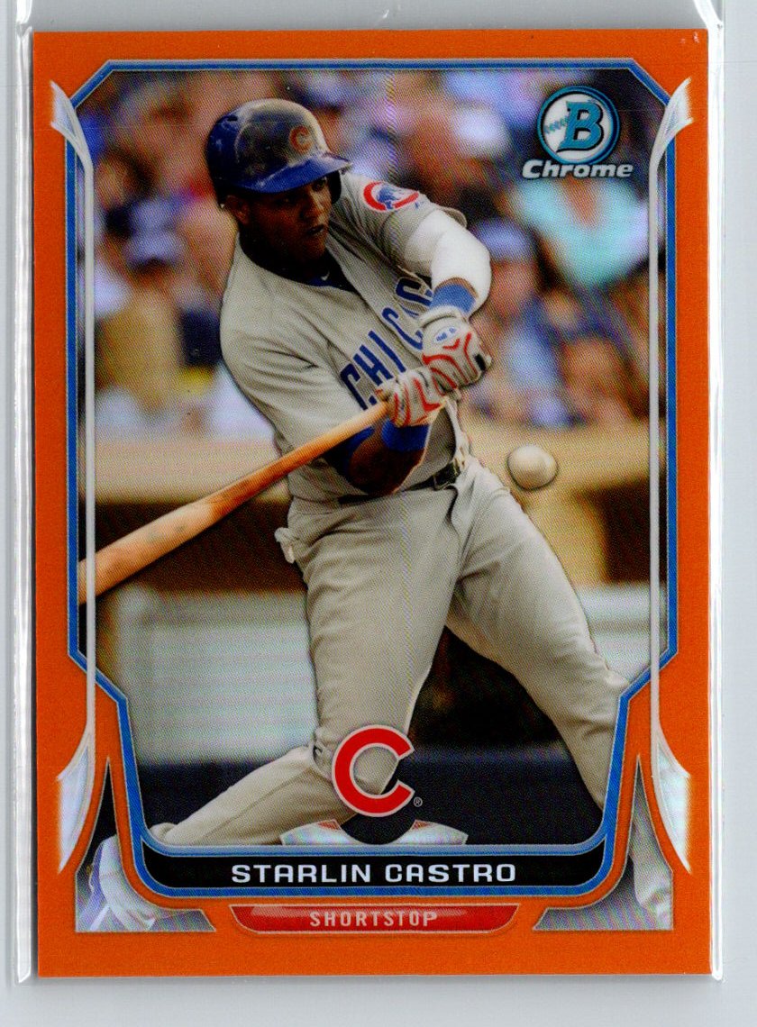 2014 Bowman Chrome #61 Starlin Castro Orange Refractors #/25 F36