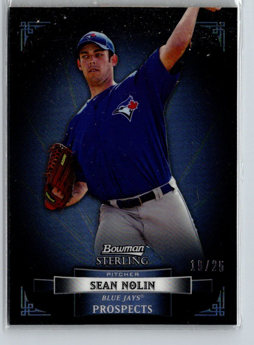 2012 Bowman Sterling #BSP28 Sean Nolin Prospects Black Refractors #/25 F36