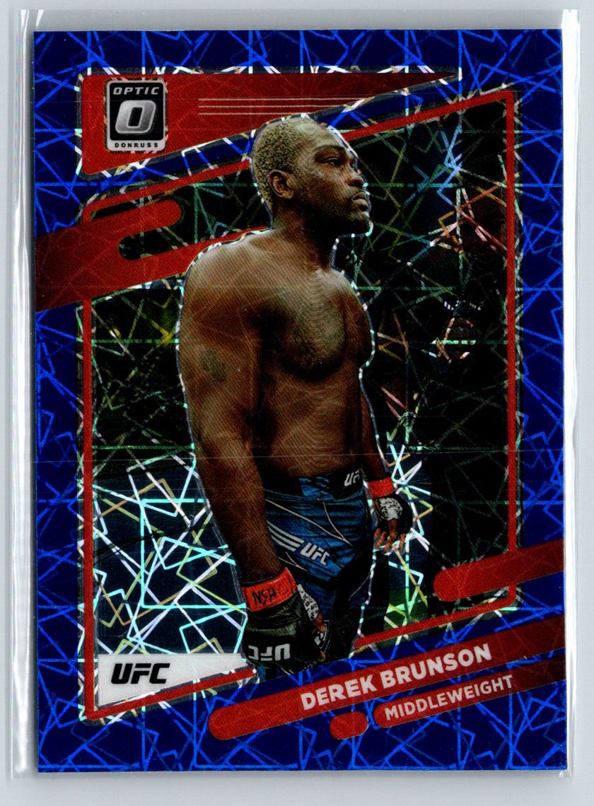 2022 Donruss Optic UFC #46 Derek Brunson Blue Velocity F36