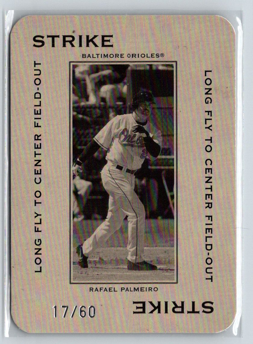 2005 Donruss Throwback Threads Rafael Palmeiro Polo STRIKE Long Fly /60 F37