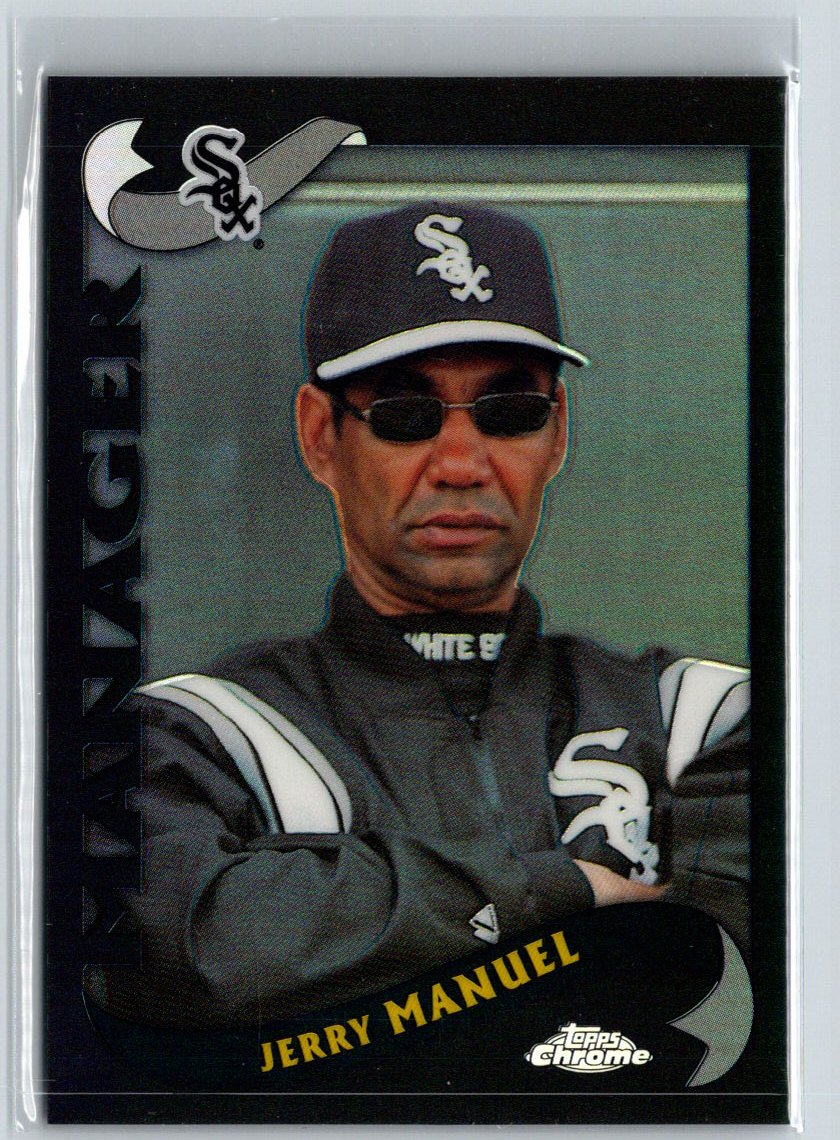 2002 Topps Chrome #278 Jerry Manuel Black Refractors #/50 F38