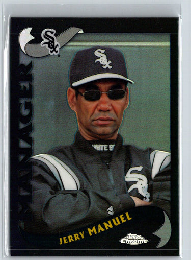 2002 Topps Chrome #278 Jerry Manuel Black Refractors #/50 F38