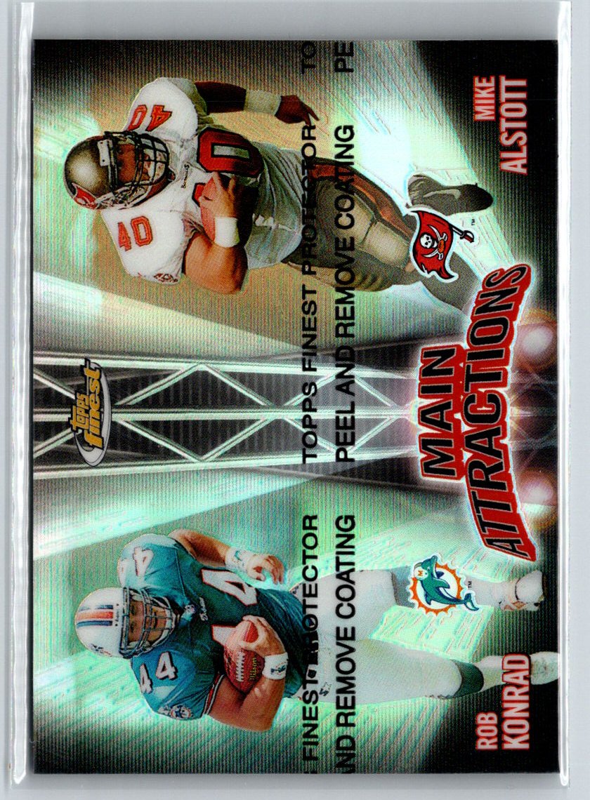 1999 Topps Finest Main Attractions Refractor Mike Alstott Rob Konrad #MA7 F38