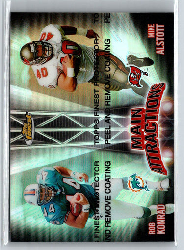 1999 Topps Finest Main Attractions Refractor Mike Alstott Rob Konrad #MA7 F38