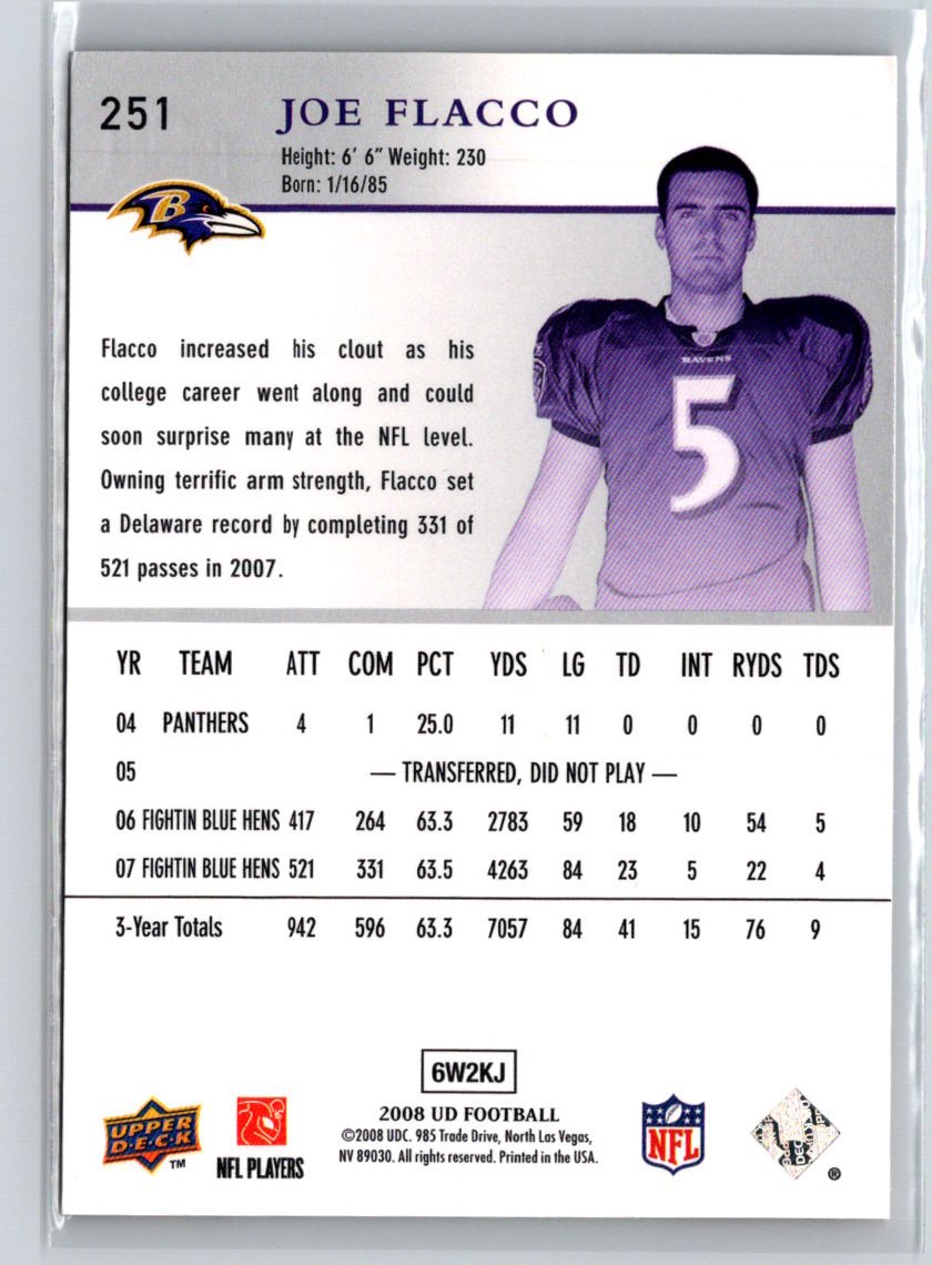 2008 Upper Deck #251 Joe Flacco F38