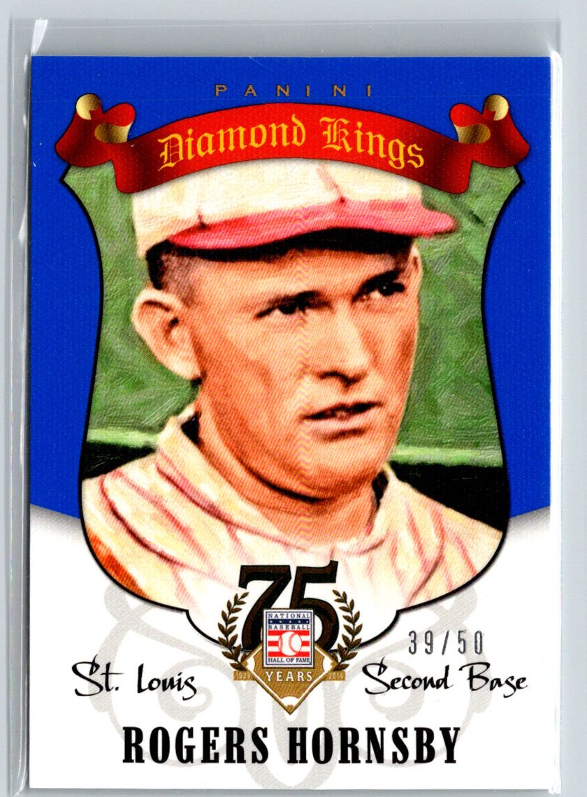 2014 Panini Hall of Fame Diamond Kings Blue #14 Rogers Hornsby #/50 F39