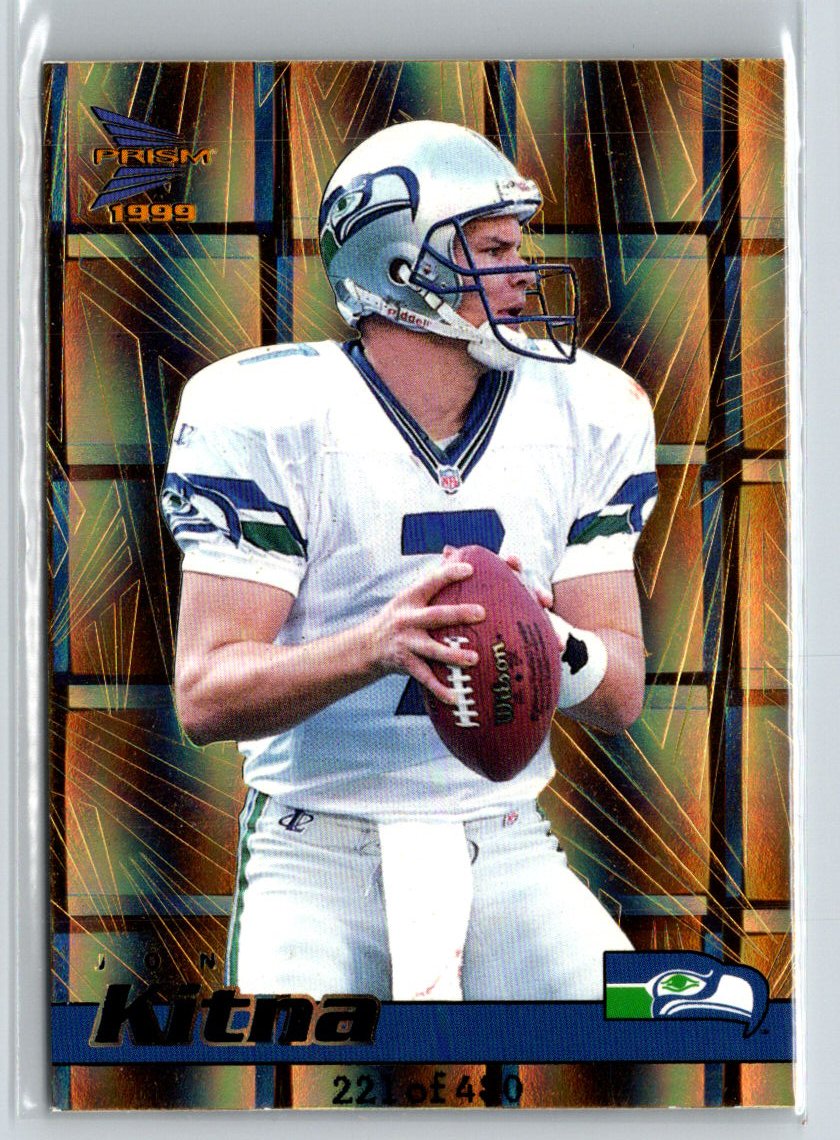 1999 Pacific Prism #134 Jon Kitna Holographic Gold #/480 F40