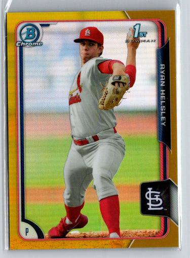 2015 Bowman Draft #189 Ryan Helsley Chrome Gold Refractors #/50 F41