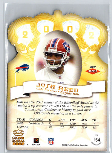2002 Pacific Crown Royale #154 Josh Reed Blue #/99 F42