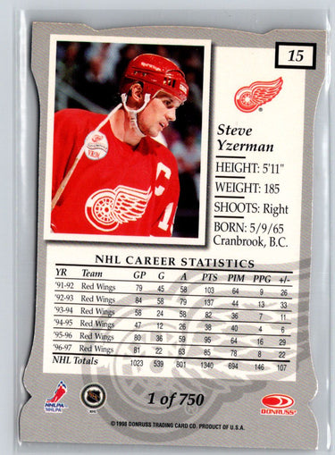 1997-98 Donruss Elite #15 Steve Yzerman Aspirations F42