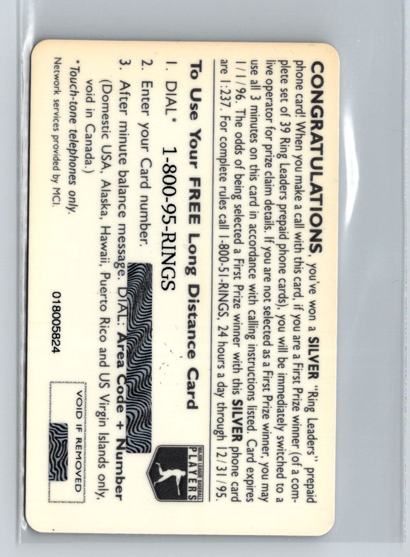 1995 Stadium Club #NNO 1994 All-Star Game Phone Cards Gold F42