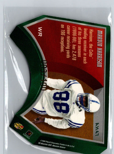 1999 Playoff Absolute SSD #AH47 Marvin Harrison Honors Silver #/100 F42