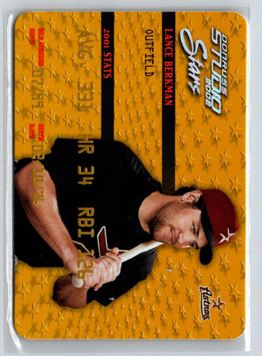 2002 Donruss Studio #SS-32 Lance Berkman Stars Gold #/250 F43