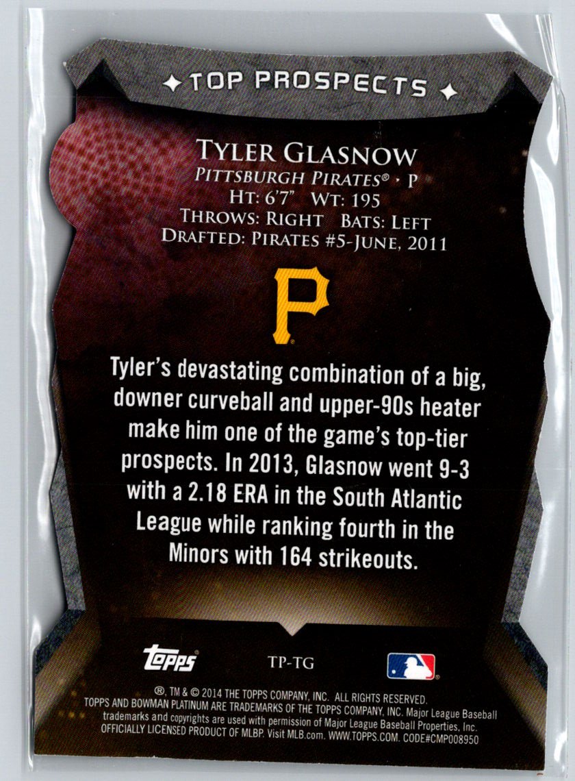 2014 Bowman Platinum Tyler Glasnow Prospects Die Cuts Blue Refractors /49 F43