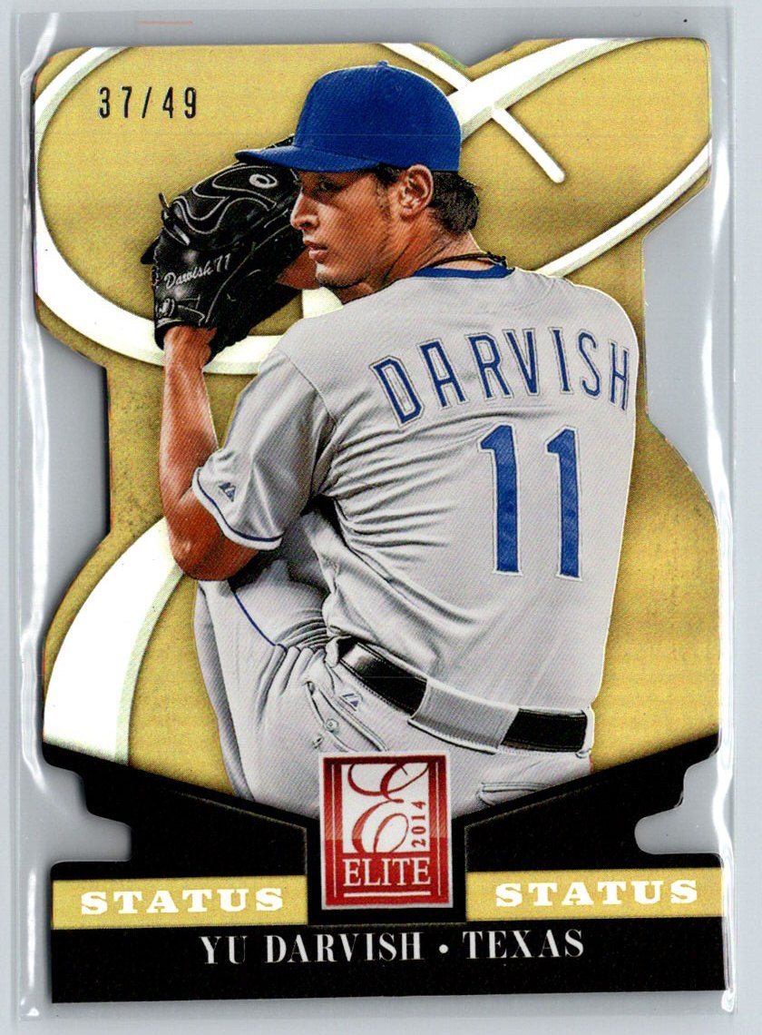 2014 Donruss #53 Yu Darvish Elite Gold Status Die Cut #/49 F43