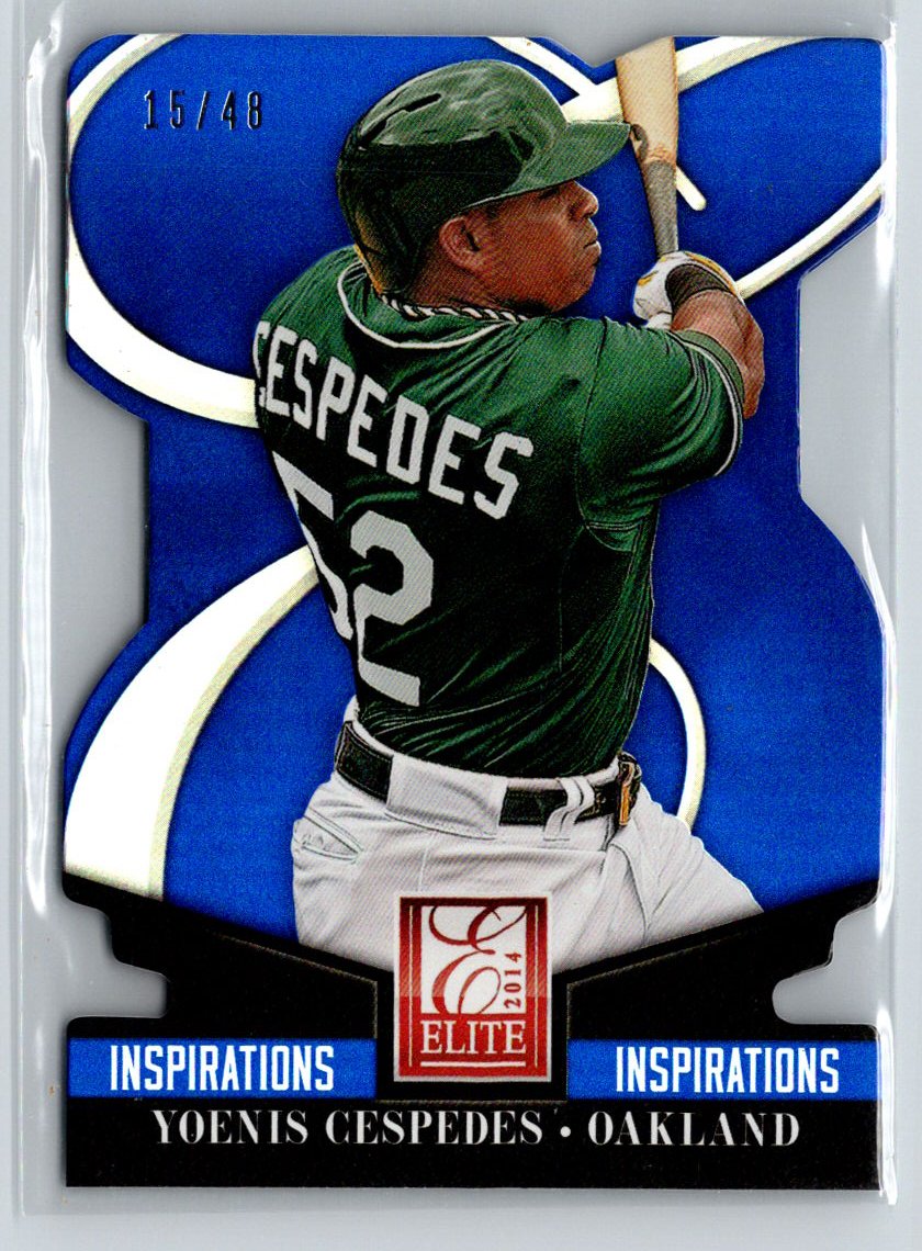 2014 Donruss #71 Yoenis Cespedes Elite Inspirations Die Cut #/48 F44