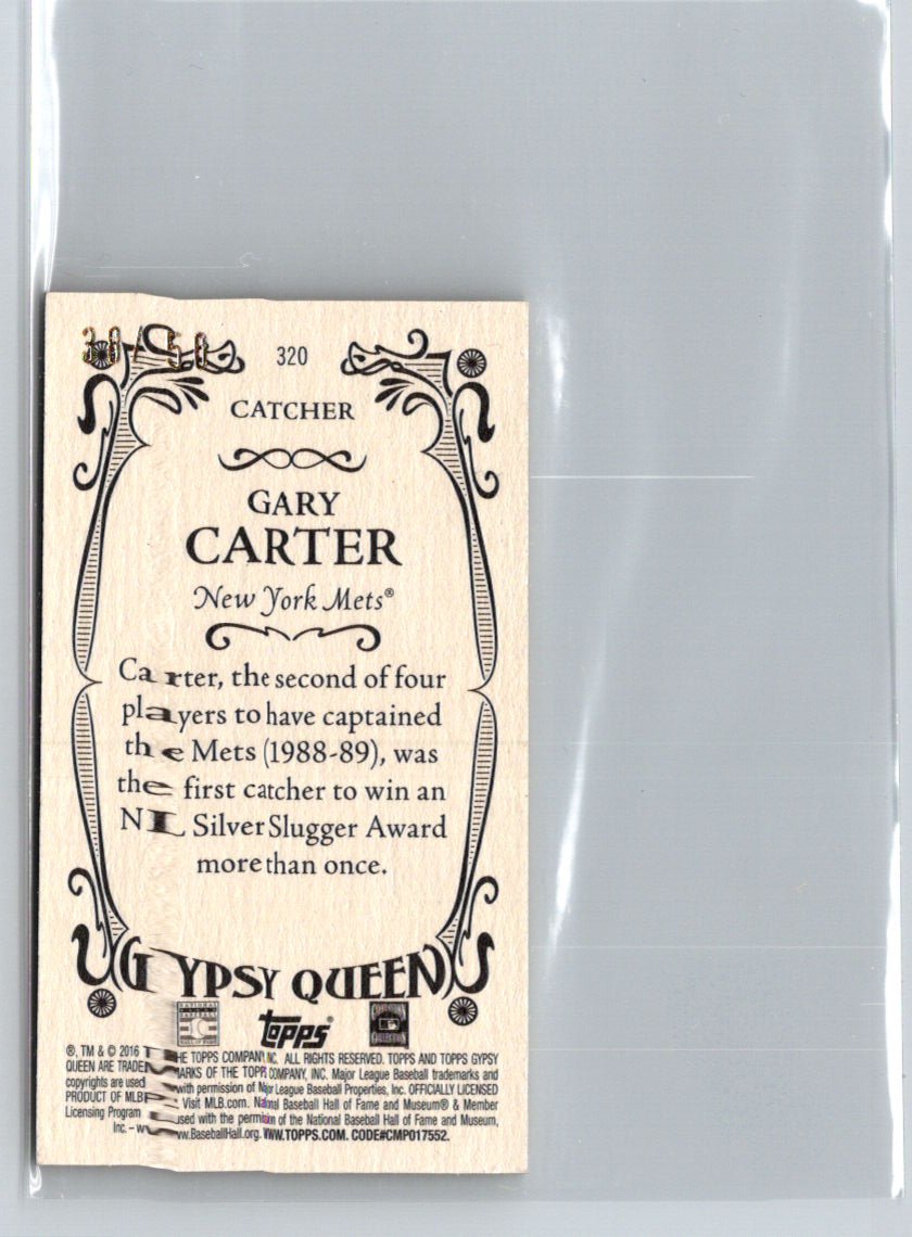 2016 Topps Gypsy Queen #320 Gary Carter Mini Gold #/50 F44