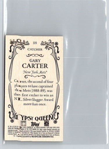 2016 Topps Gypsy Queen #320 Gary Carter Mini Gold #/50 F44