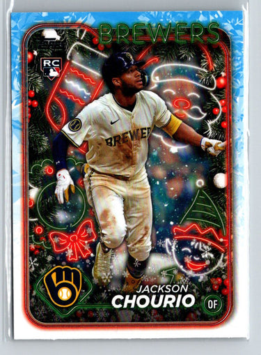 2024 Topps Holiday #H119 Jackson Chourio Holiday Tree G01