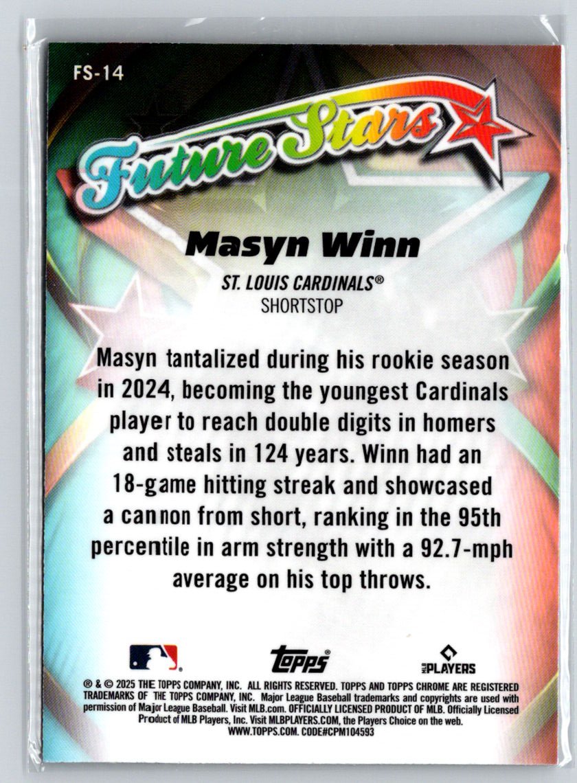 2025 Topps Chrome - Future Stars #FS-14 Masyn Winn G02