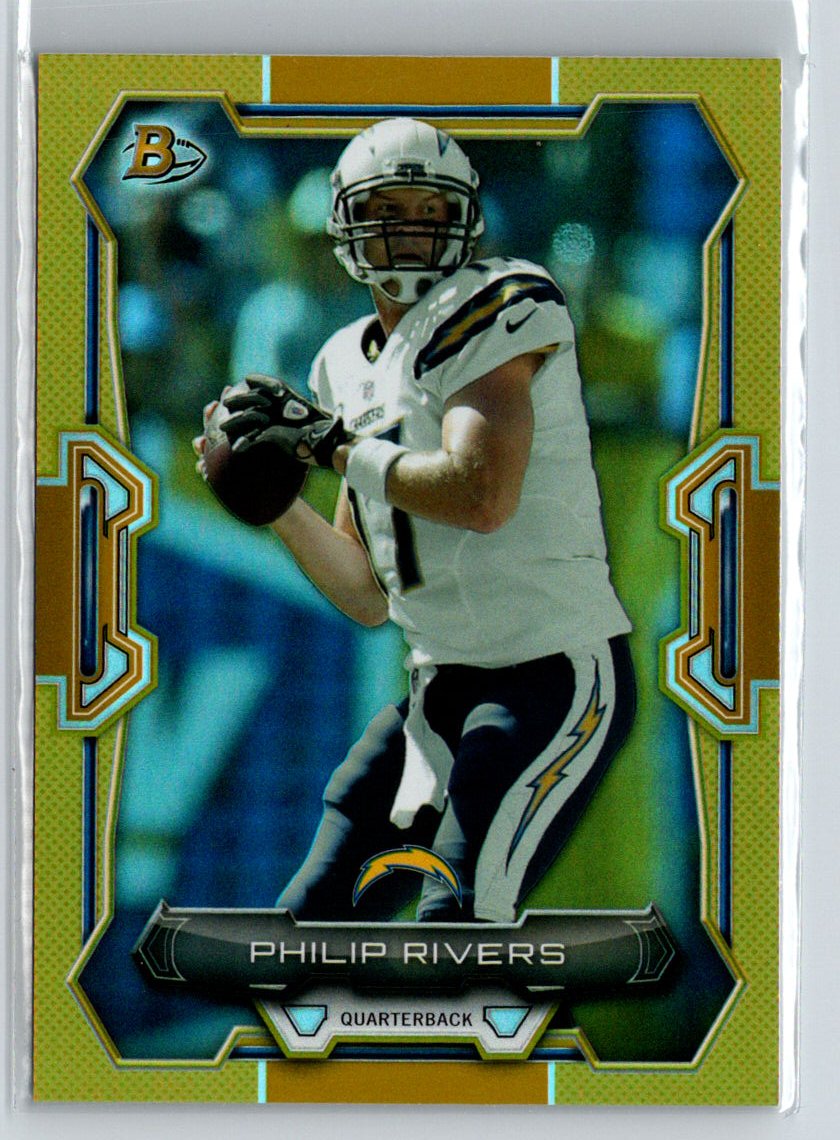 2015 Bowman #92 Philip Rivers Veterans Gold #/75 G03