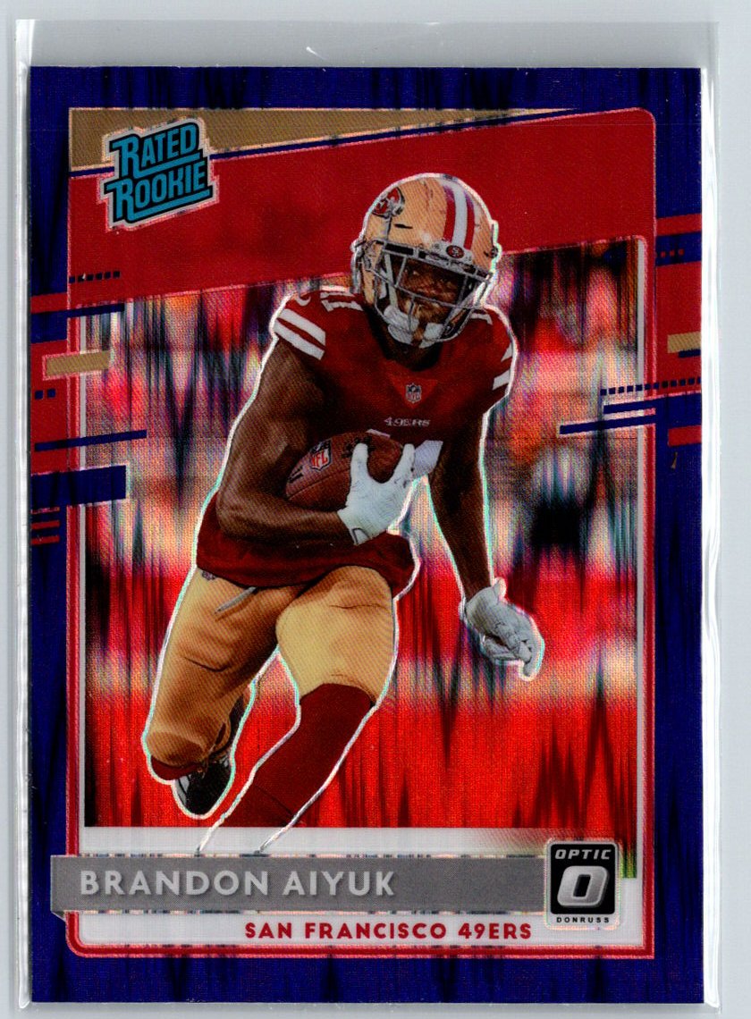 2020 Donruss Optic #169 Brandon Aiyuk Purple Shock G04
