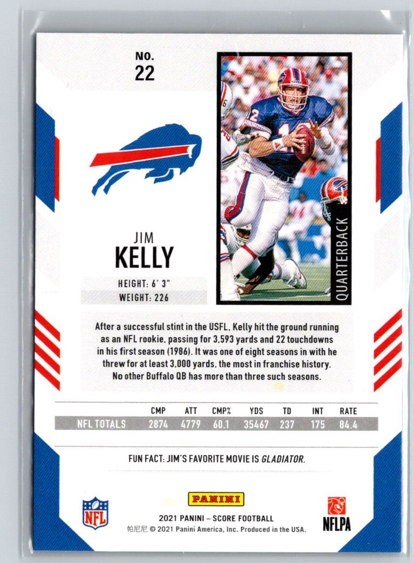 2021 Score #22 Jim Kelly Showcase #/100 G04