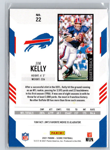 2021 Score #22 Jim Kelly Showcase #/100 G04