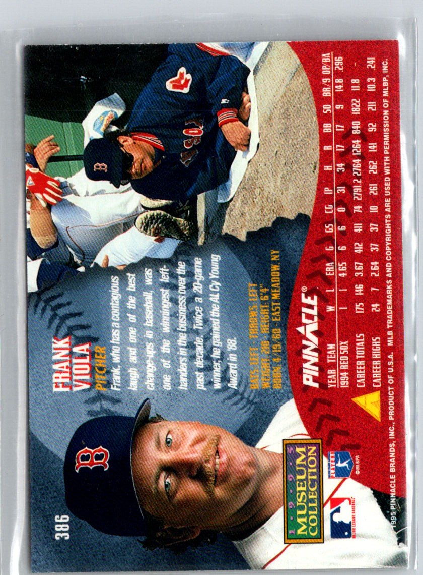 1995 Pinnacle #386 Frank Viola Museum Collection G05