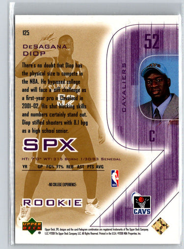 2001-02 SPx #125 DeSagana Diop Spectrum #/25 G06