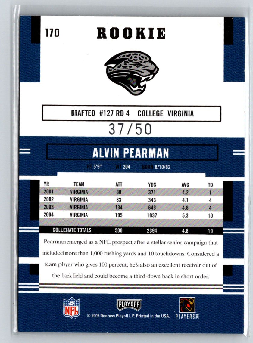 2005 Playoff Prestige #170 Alvin Pearman Xtra Points Green #/50 G06
