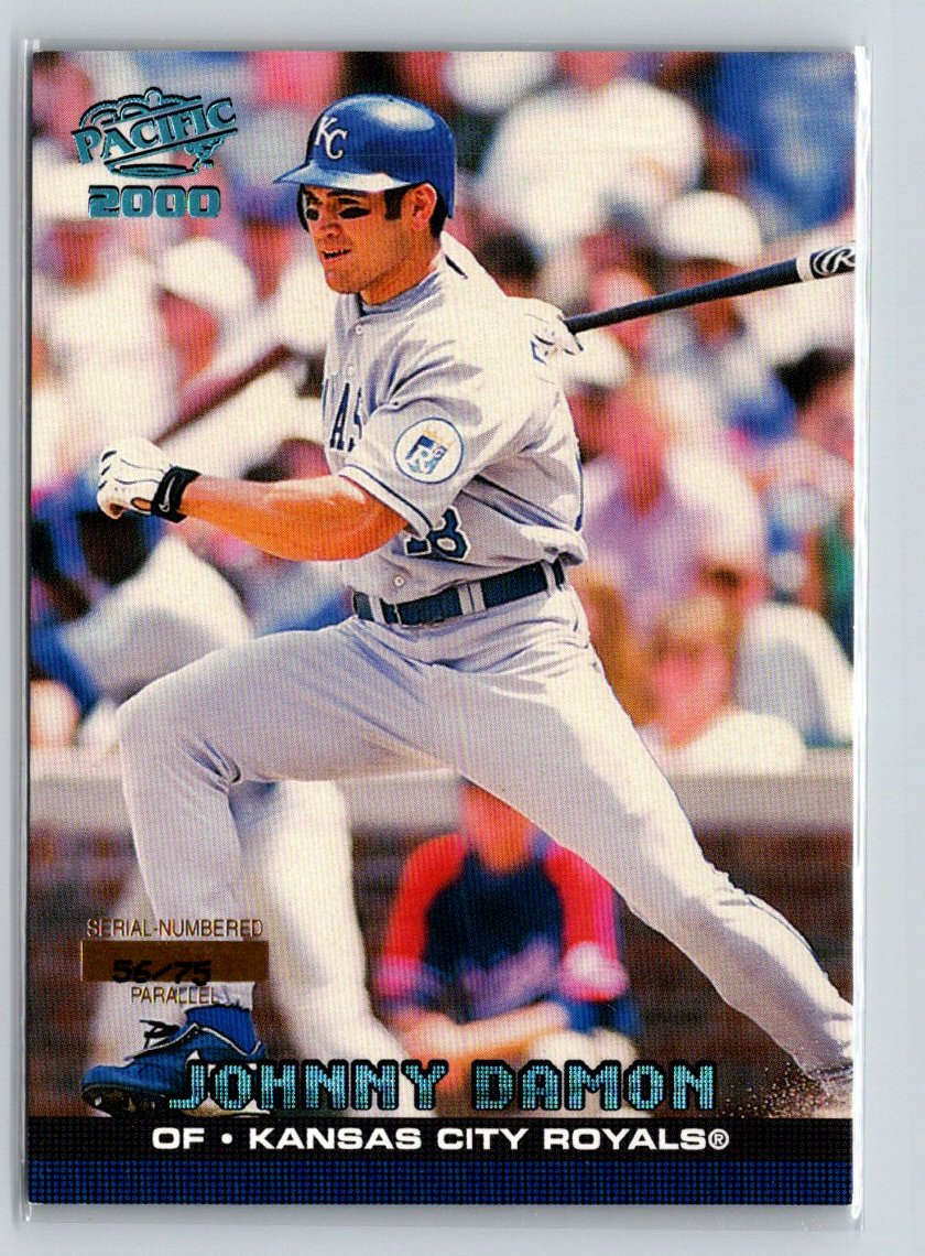 2000 Pacific #203 Johnny Damon Platinum Blue #/75 G07