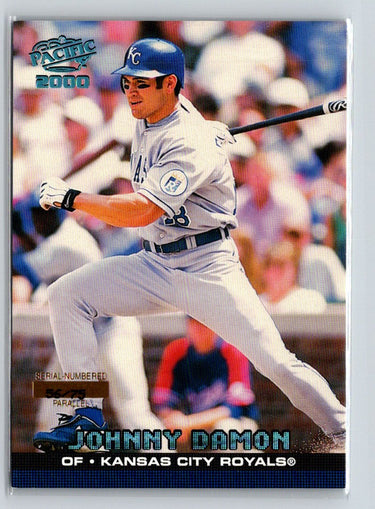 2000 Pacific #203 Johnny Damon Platinum Blue #/75 G07