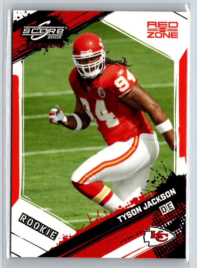 2009 Score Inscriptions #399 Tyson Jackson Red Zone #/30 G08
