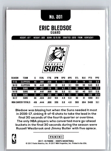 2017-18 Hoops #201 Eric Bledsoe Red #/49 G08