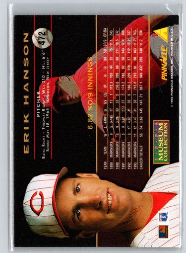 1994 Pinnacle #472 Erik Hanson Museum Collection G08