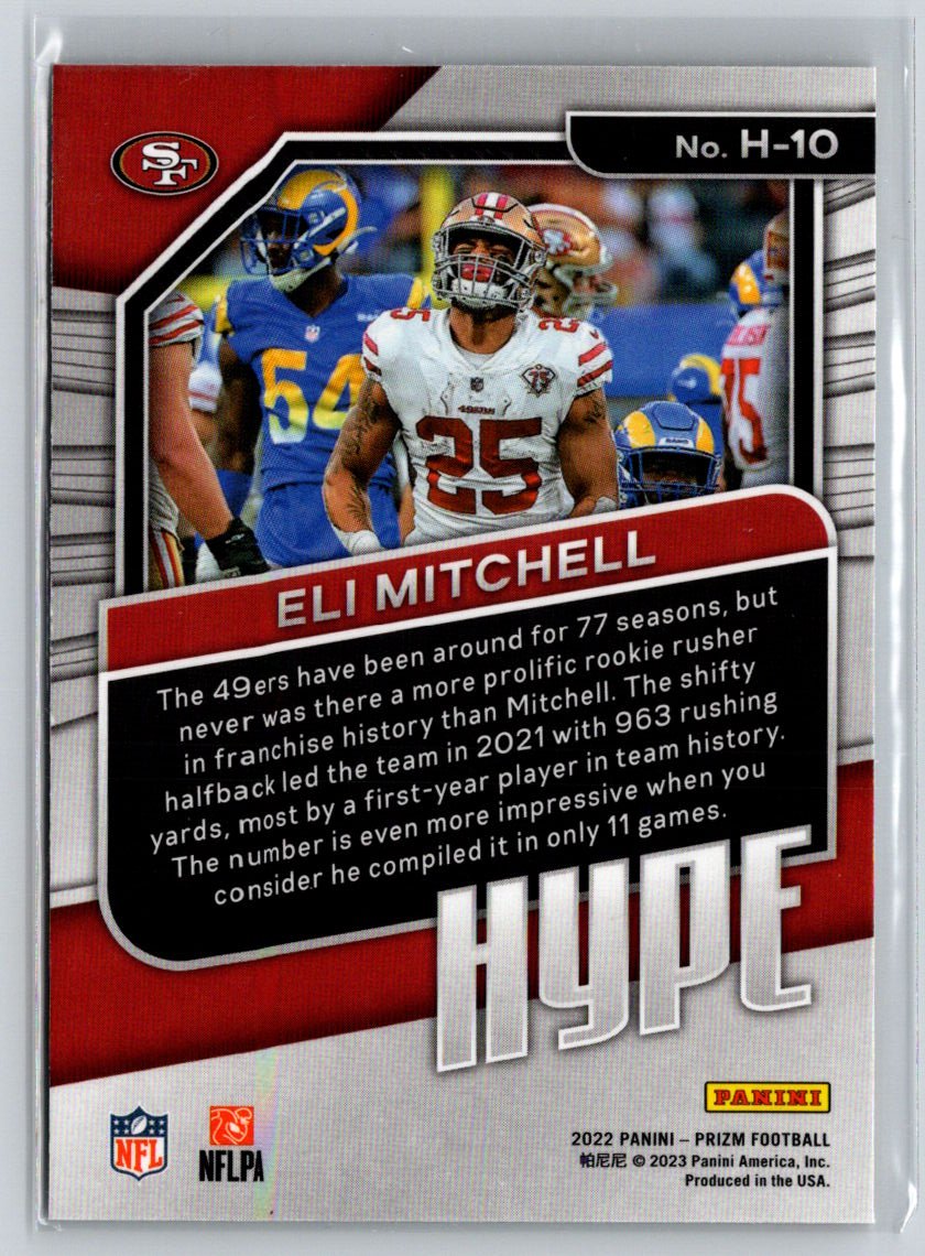 2022 Panini Prizm #H-10 Eli Mitchell Hype Prizms No Huddle G10