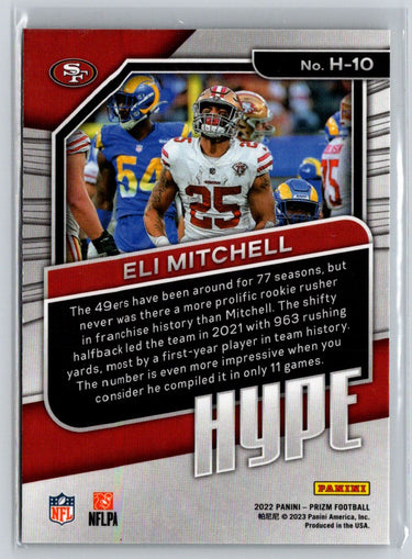 2022 Panini Prizm #H-10 Eli Mitchell Hype Prizms No Huddle G10