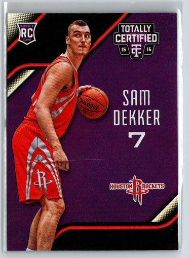 2015-16 Panini Totally Certified #176 Sam Dekker Mirror Purple #/50 G10