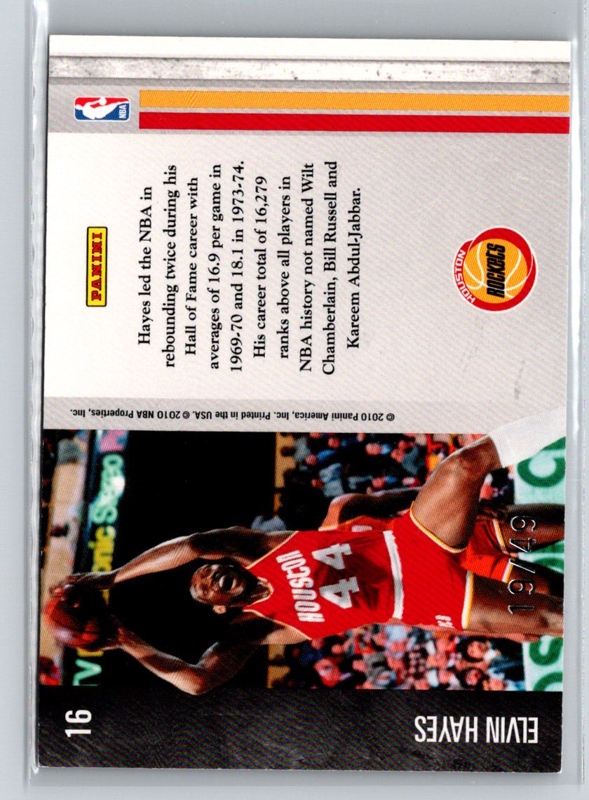 2010-11 Panini Limited #16 Elvin Hayes Glass Cleaners Signatures #/49 G10