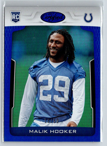 2017 Panini Certified #156 Malik Hooker Mirror Blue #/50 G10
